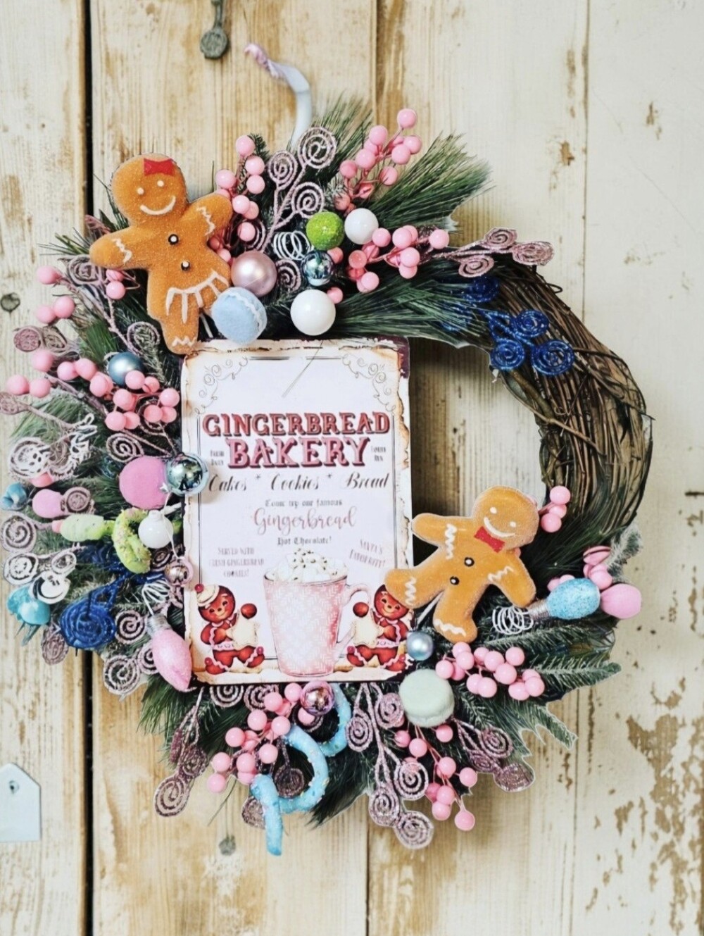 Gingerbread bakery Christmas wreath